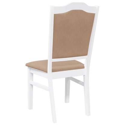 Cadeiras de jantar com almofadões 2 pcs madeira maciça branco