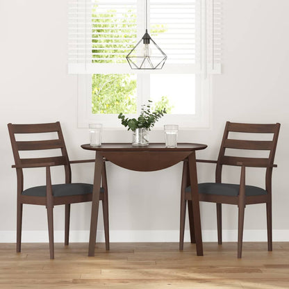 Cadeiras de jantar com almofadões 2 pcs madeira maciça castanho