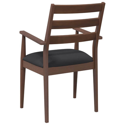 Cadeiras de jantar com almofadões 2 pcs madeira maciça castanho