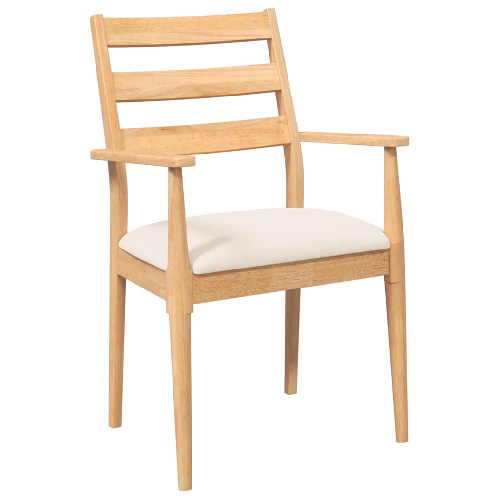 Cadeiras de jantar com almofadões 2 pcs madeira maciça