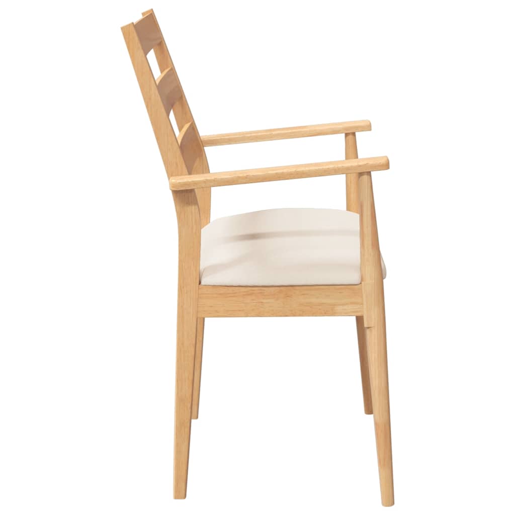 Cadeiras de jantar com almofadões 2 pcs madeira maciça