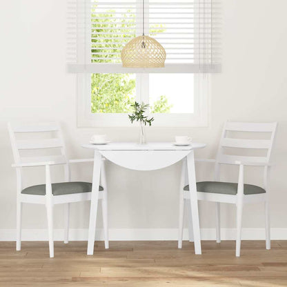 Cadeiras de jantar com almofadões 2 pcs madeira maciça branco