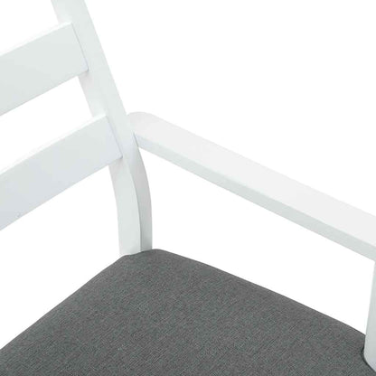 Cadeiras de jantar com almofadões 2 pcs madeira maciça branco