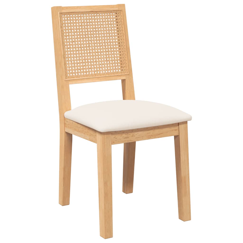 Cadeiras de jantar com almofadões 2 pcs madeira maciça