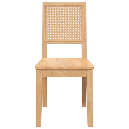 Cadeiras de jantar 2 pcs madeira de seringueira maciça
