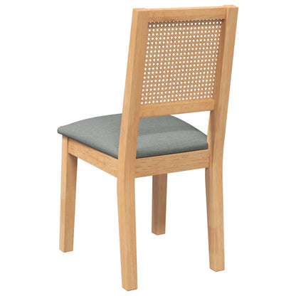 Cadeiras de jantar com almofadões 2 pcs madeira maciça