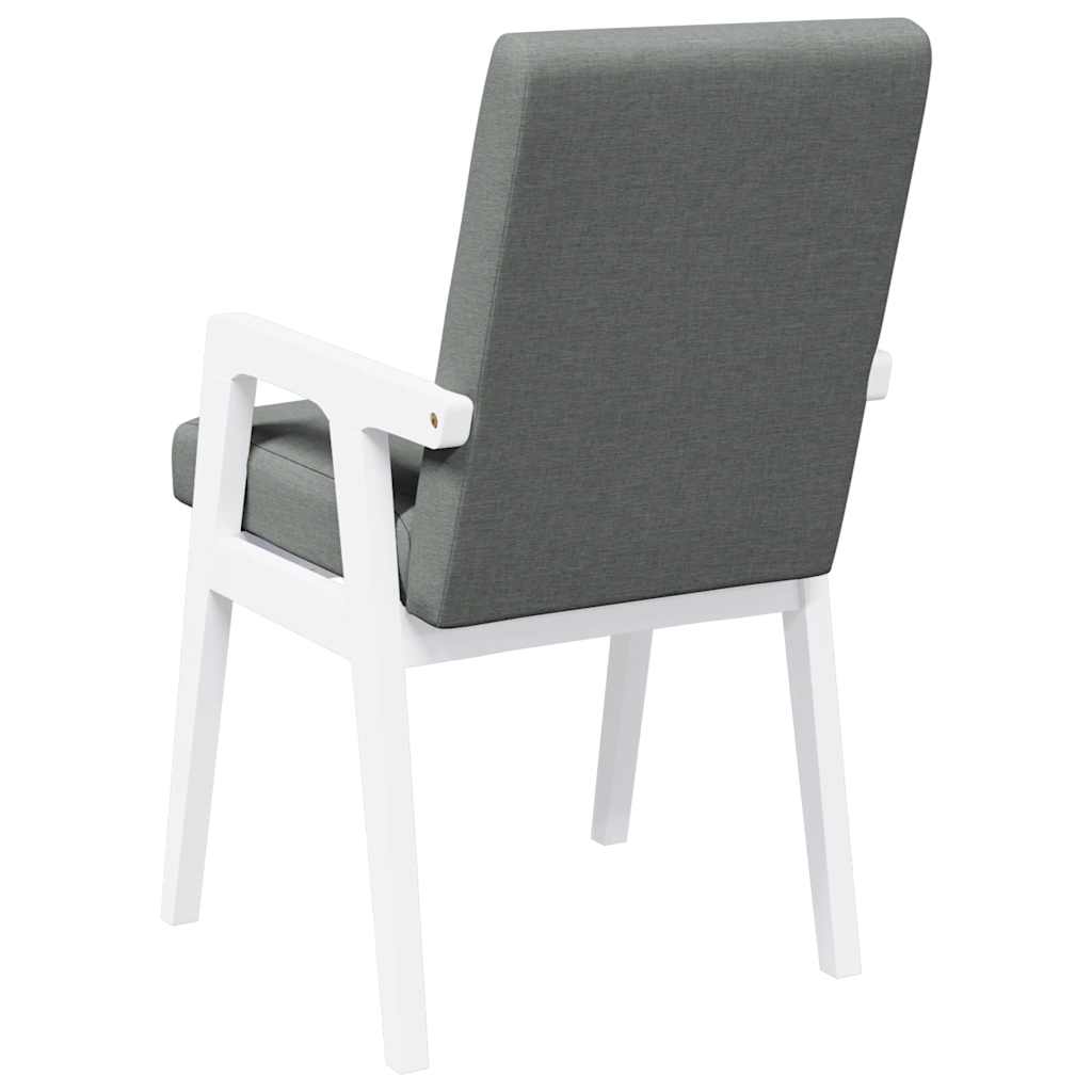 Cadeiras de jantar com almofadões 2 pcs madeira maciça branco
