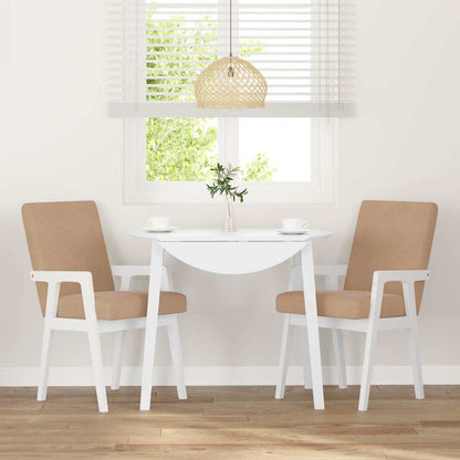Cadeiras de jantar com almofadões 2 pcs madeira maciça branco