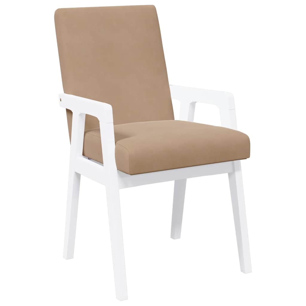 Cadeiras de jantar com almofadões 2 pcs madeira maciça branco