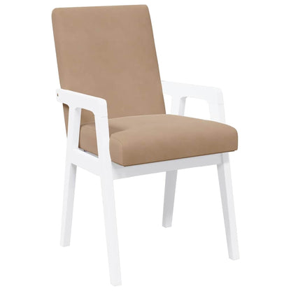 Cadeiras de jantar com almofadões 2 pcs madeira maciça branco