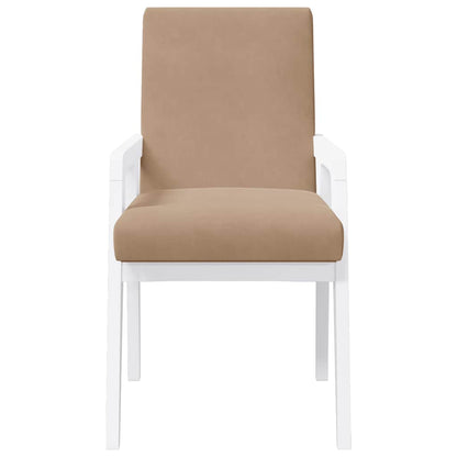 Cadeiras de jantar com almofadões 2 pcs madeira maciça branco