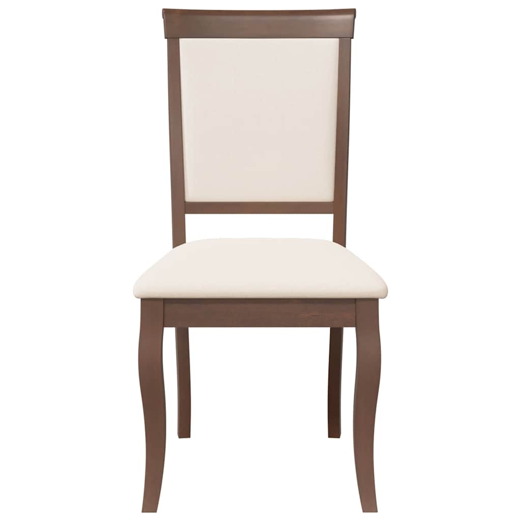Cadeiras de jantar com almofadões 2 pcs madeira maciça castanho