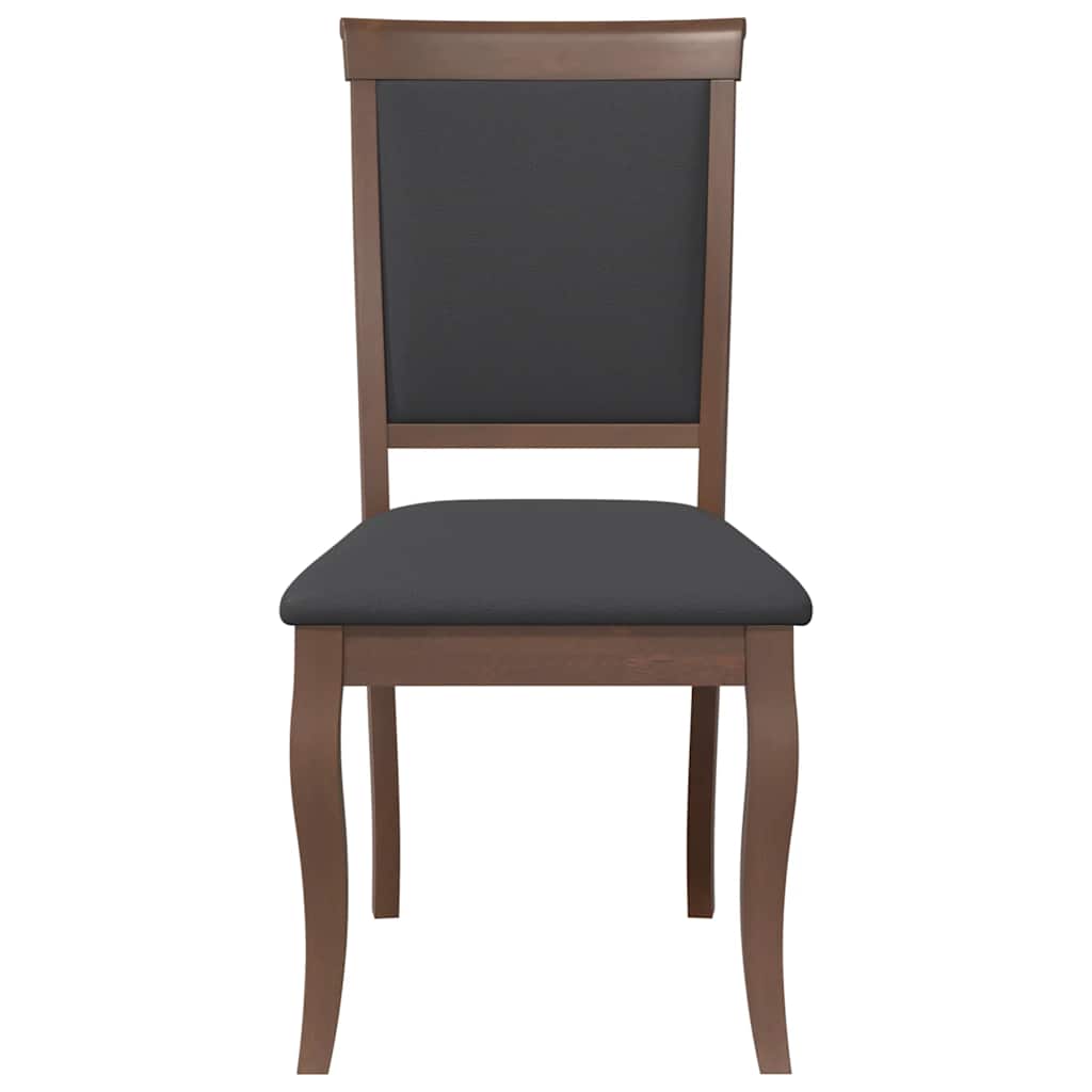Cadeiras de jantar com almofadões 2 pcs madeira maciça castanho
