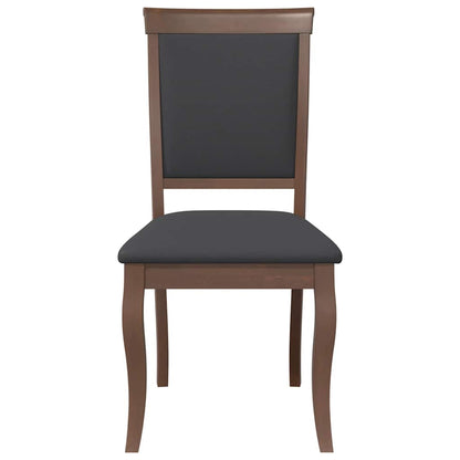 Cadeiras de jantar com almofadões 2 pcs madeira maciça castanho