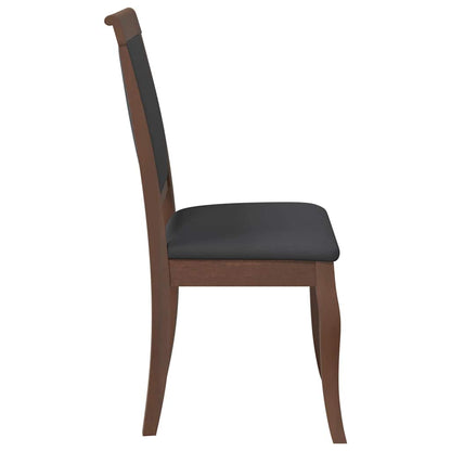 Cadeiras de jantar com almofadões 2 pcs madeira maciça castanho