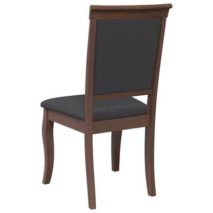 Cadeiras de jantar com almofadões 2 pcs madeira maciça castanho