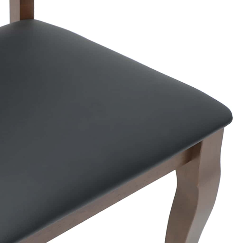 Cadeiras de jantar com almofadões 2 pcs madeira maciça castanho