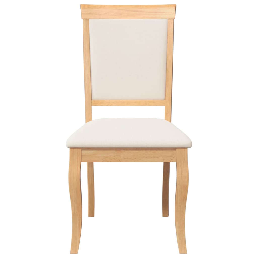 Cadeiras de jantar com almofadões 2 pcs madeira maciça natural