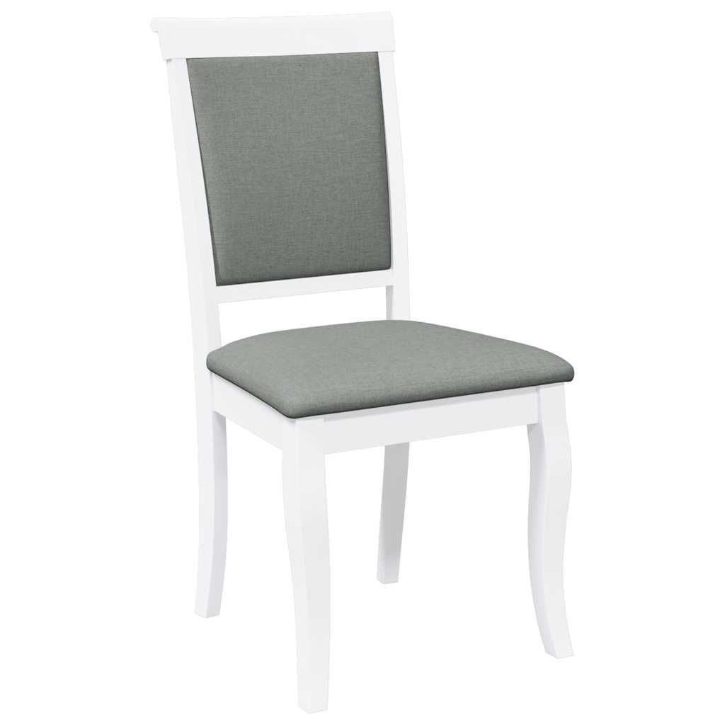 Cadeiras de jantar com almofadões 2 pcs madeira maciça branco