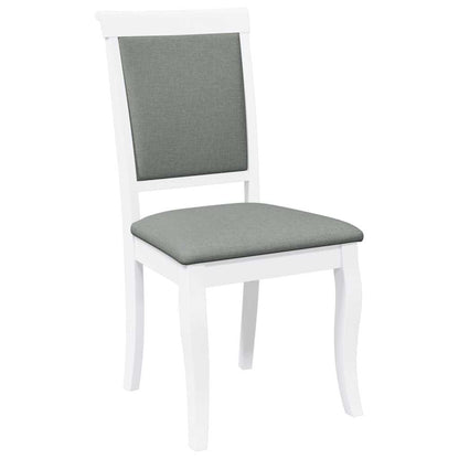 Cadeiras de jantar com almofadões 2 pcs madeira maciça branco