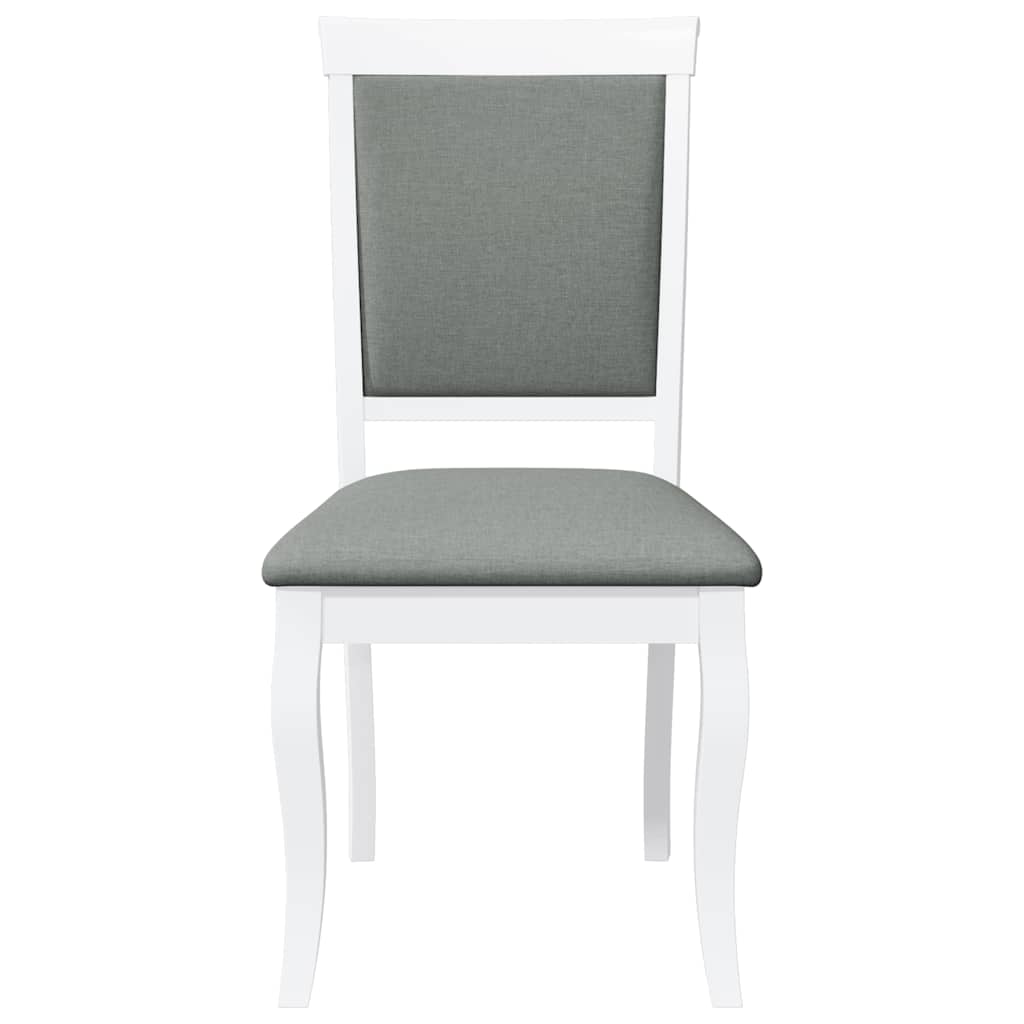 Cadeiras de jantar com almofadões 2 pcs madeira maciça branco