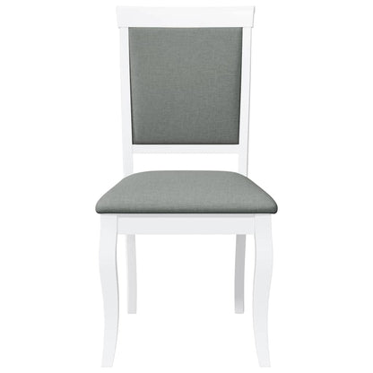Cadeiras de jantar com almofadões 2 pcs madeira maciça branco