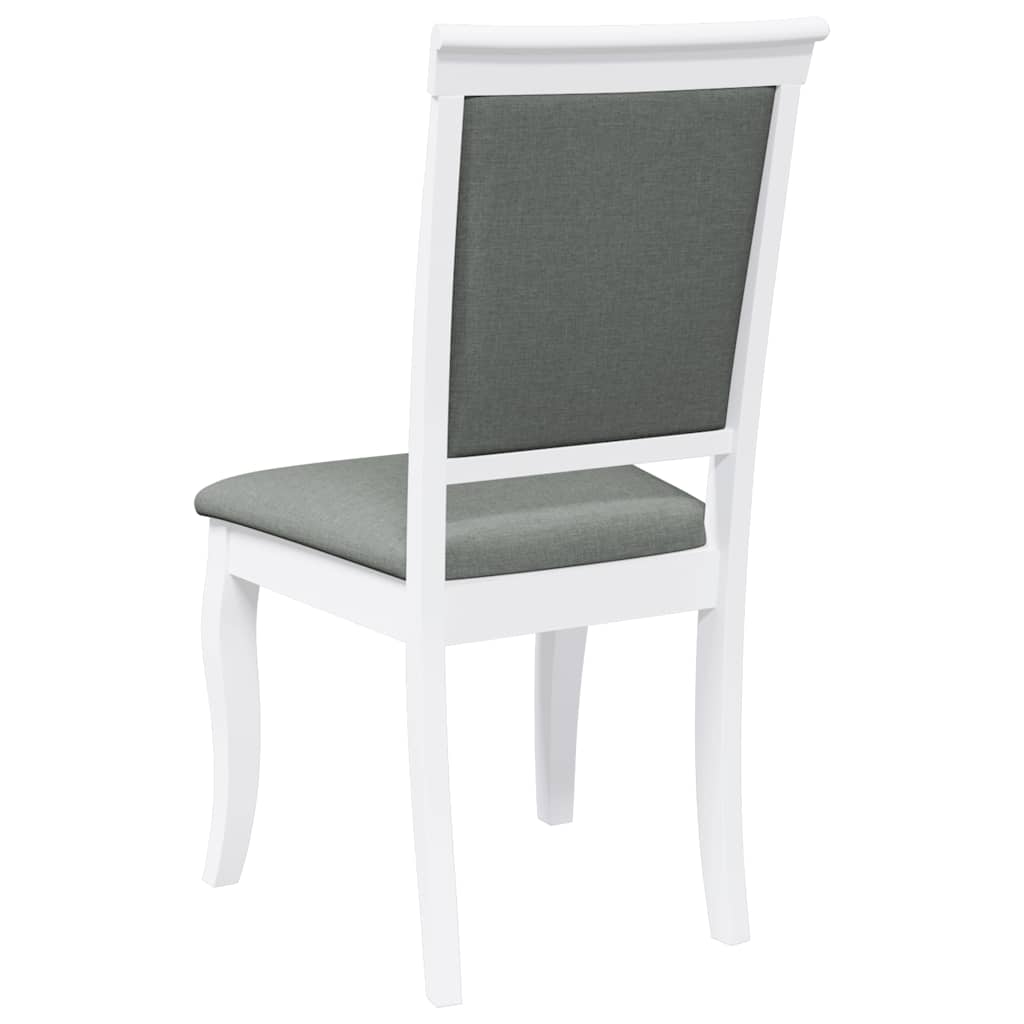 Cadeiras de jantar com almofadões 2 pcs madeira maciça branco