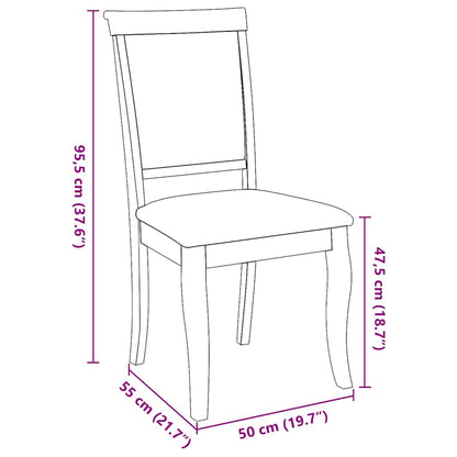 Cadeiras de jantar com almofadões 2 pcs madeira maciça branco