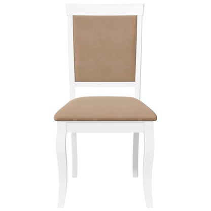 Cadeiras de jantar com almofadões 2 pcs madeira maciça branco