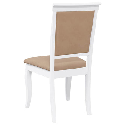 Cadeiras de jantar com almofadões 2 pcs madeira maciça branco