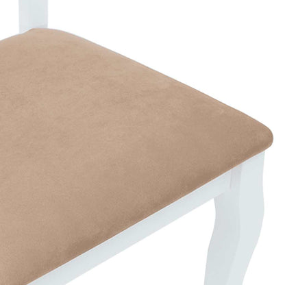 Cadeiras de jantar com almofadões 2 pcs madeira maciça branco