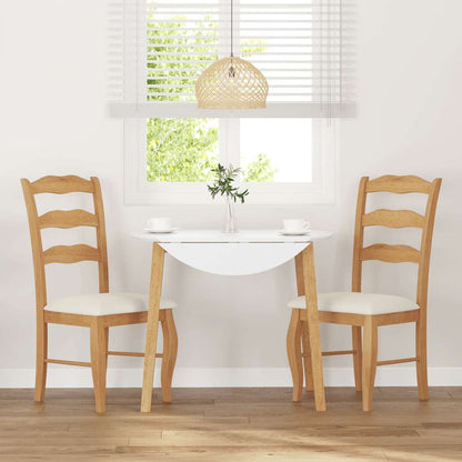 Cadeiras de jantar com almofadões 2 pcs madeira maciça natural