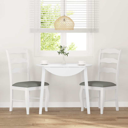 Cadeiras de jantar com almofadões 2 pcs madeira maciça branco