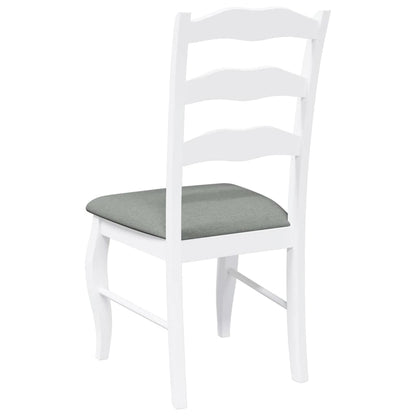 Cadeiras de jantar com almofadões 2 pcs madeira maciça branco