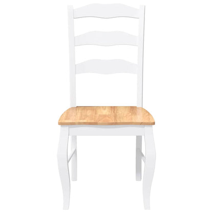 Cadeiras de jantar 2 pcs madeira de seringueira maciça branco