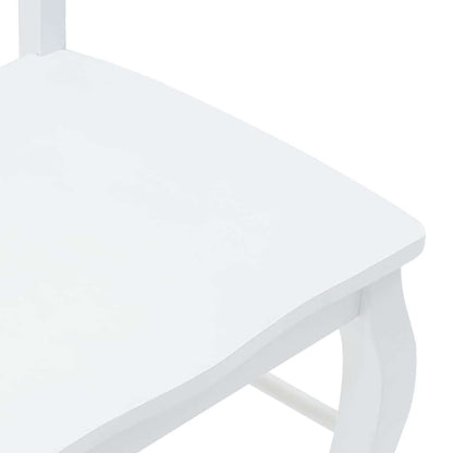 Cadeiras de jantar 2 pcs madeira de seringueira maciça branco
