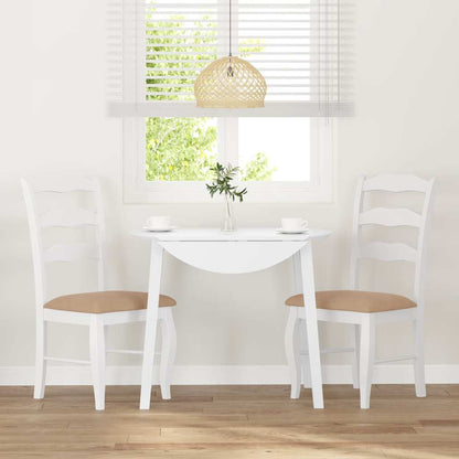 Cadeiras de jantar com almofadões 2 pcs madeira maciça branco