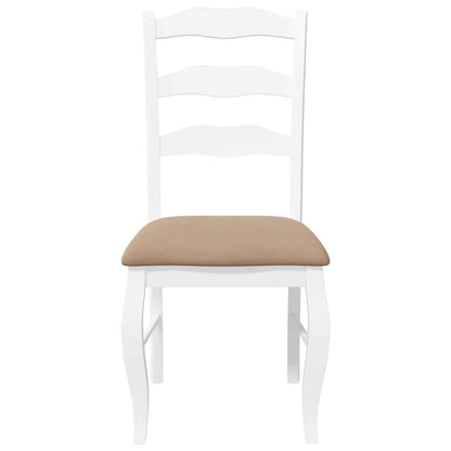Cadeiras de jantar com almofadões 2 pcs madeira maciça branco