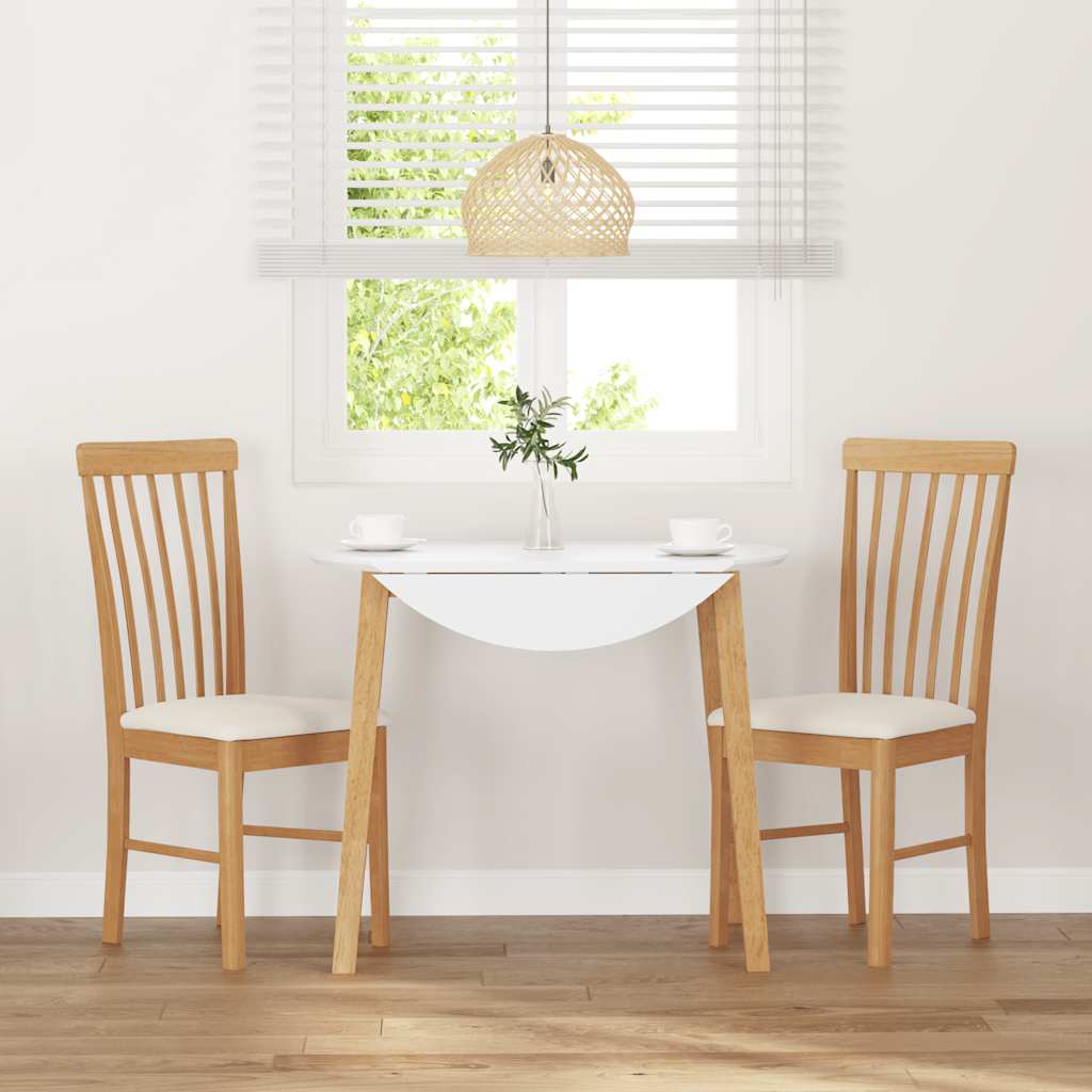 Cadeiras de jantar com almofadões 2 pcs madeira maciça