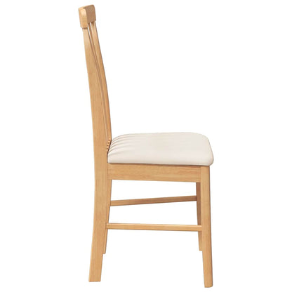 Cadeiras de jantar com almofadões 2 pcs madeira maciça