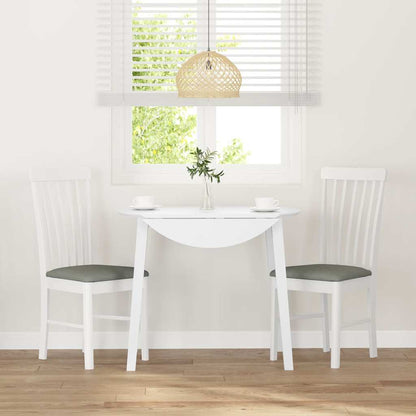 Cadeiras de jantar com almofadões 2 pcs madeira maciça branco