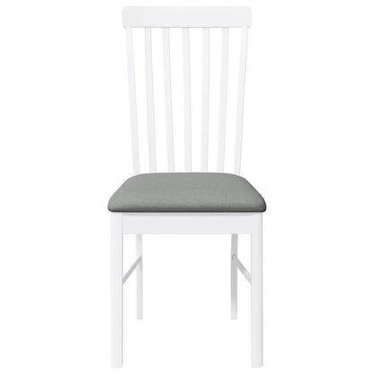 Cadeiras de jantar com almofadões 2 pcs madeira maciça branco