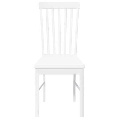 Cadeiras de jantar 2 pcs madeira de seringueira maciça branco