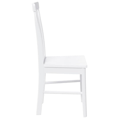 Cadeiras de jantar 2 pcs madeira de seringueira maciça branco