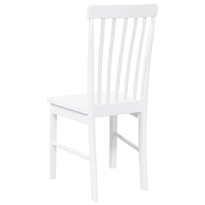 Cadeiras de jantar 2 pcs madeira de seringueira maciça branco