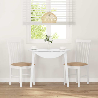 Cadeiras de jantar com almofadões 2 pcs madeira maciça branco