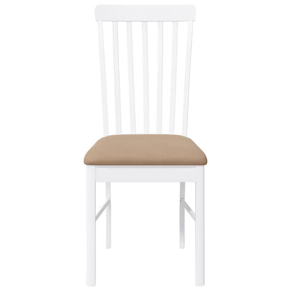 Cadeiras de jantar com almofadões 2 pcs madeira maciça branco