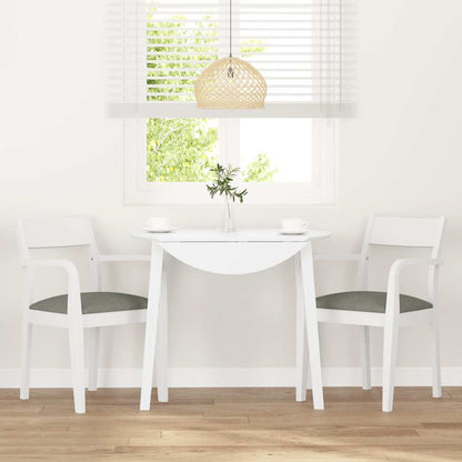 Cadeiras de jantar com almofadões 2 pcs madeira maciça branco