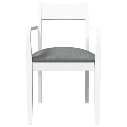 Cadeiras de jantar com almofadões 2 pcs madeira maciça branco
