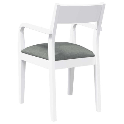 Cadeiras de jantar com almofadões 2 pcs madeira maciça branco